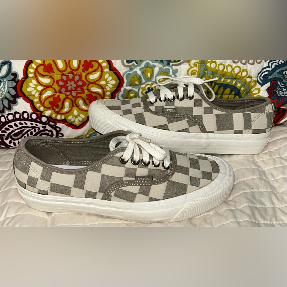 VANS Authentic 44 DX Low Woven Check - Brown Khaki size men 7.5 and women 9